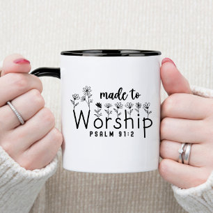 Made To Worship Bible Verse Christian Coffee Mug