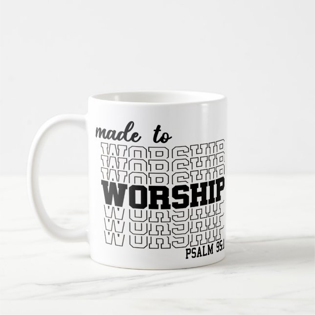 Made to Worship Bible Verse Mug (Left)