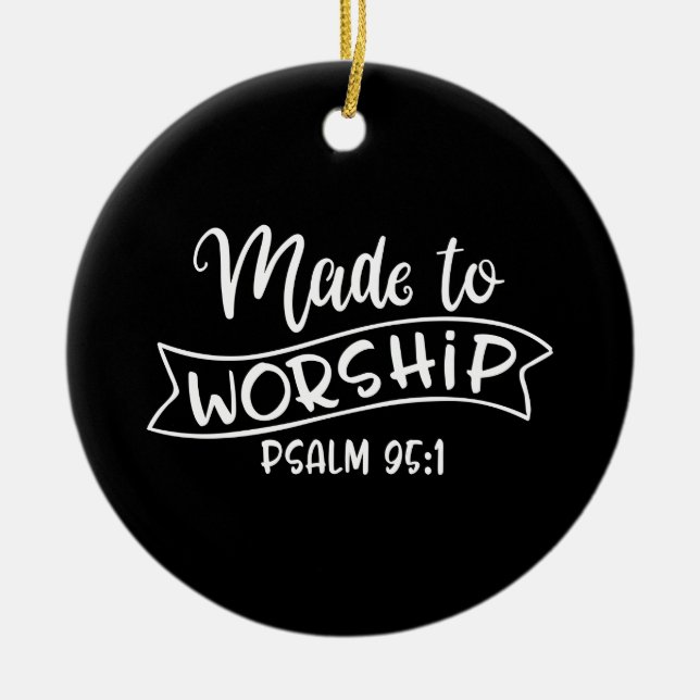 Made To Worship God Is Dope Ceramic Tree Decoration (Front)