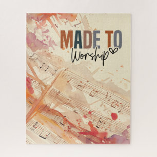 Made to Worship Inspirational Christian Quote  Jigsaw Puzzle