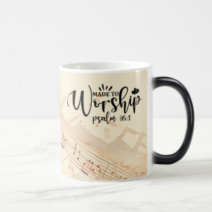 Made to Worship Inspirational Christian Quote Magic Mug