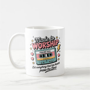 Made to Worship Mug Retro Christian Coffee Cup