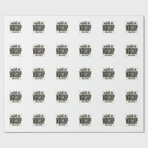 Made to Worship Psalm 95_1 Christian Vintage Desig Wrapping Paper