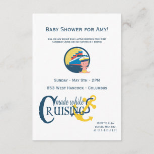 Made While on a Cruise Baby Shower Invitation