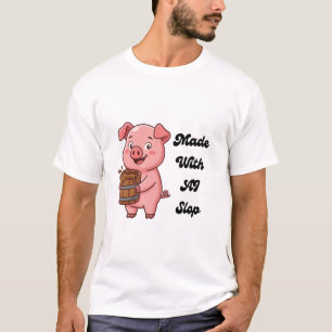 Made With AI Slop Funny Pig Tech Meme T-Shirt