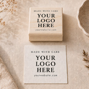 Made with Care Logo Business Rubber Stamp