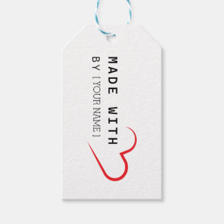 Made with heart by [Your Name] – Custom Gift Tag
