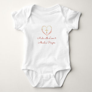Made with Love and Abuelas Prayers Religious Baby Bodysuit
