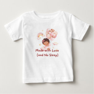 👶 "Made with Love (and No Sleep)" 💕 Baby T-Shirt