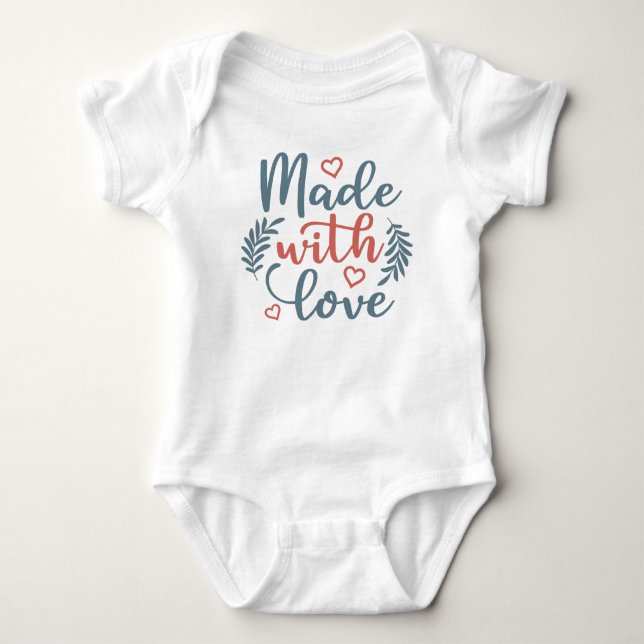 Made With Love Baby Bodysuit (Front)