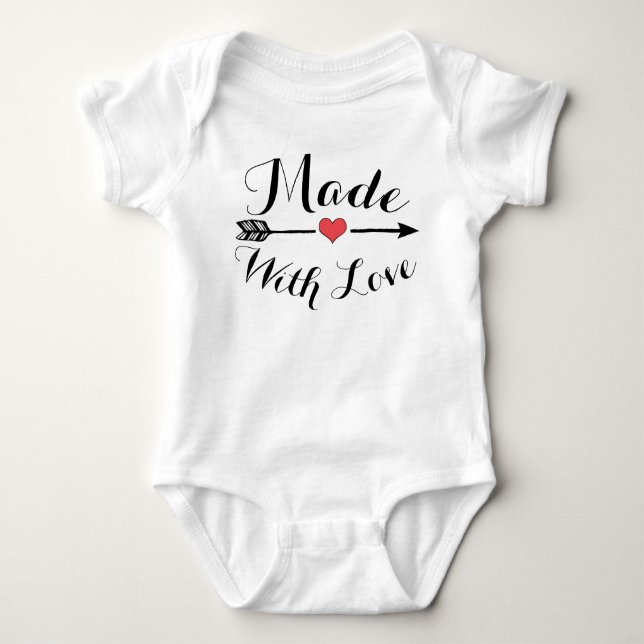 Made with Love Baby Romper Bodysuit (Front)