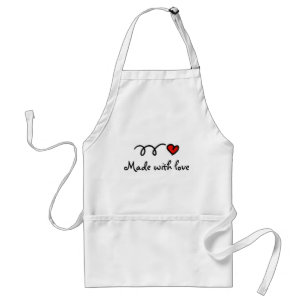 Made with love baking and cooking apron for women