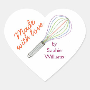 Made With Love baking stickers baking label