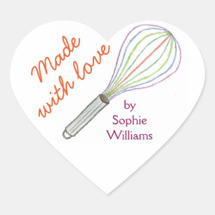 Made With Love baking stickers baking label