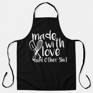 Made With Love Black Chef Mens Womens Baker Aprons