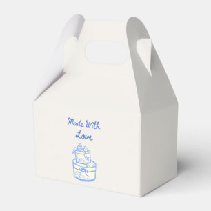Made With Love Blue And White Wedding Favour Box