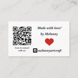 Made with love business card