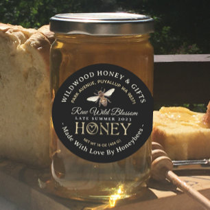 Made with Love By Bees Late Summer 2023 Honey  Classic Round Sticker