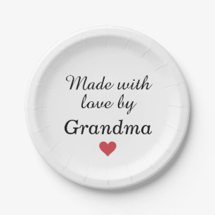 Made with Love by Grandma Paper Plate