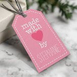 Made With Love By You Gift Tags<br><div class="desc">A whimsical,  personalised tag for all your handmade items.</div>