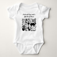 Made with Love & Chaos" Funny Baby T-Shirt - Cute