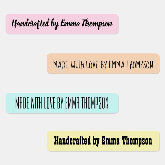 Made With Love Colour Personalised Name (Group)