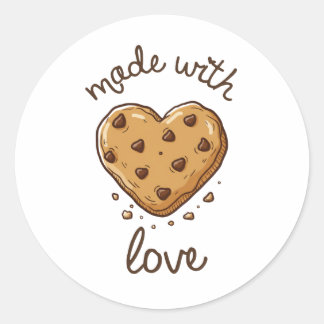 Made With Love Cookie Label Sticker | Homemade