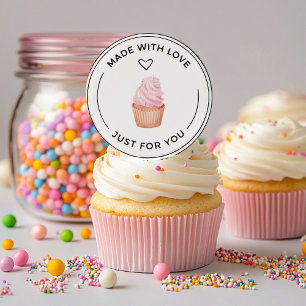 Made with love Cupecake Sticker