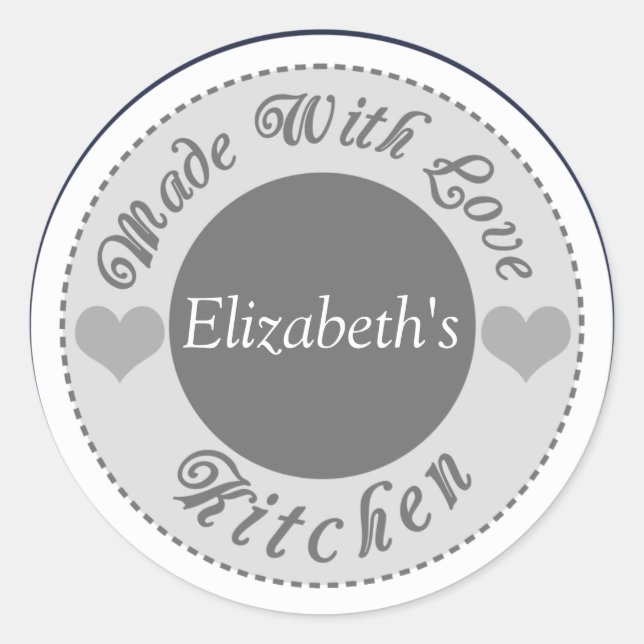 Made With Love Custom Baking Stickers (Front)