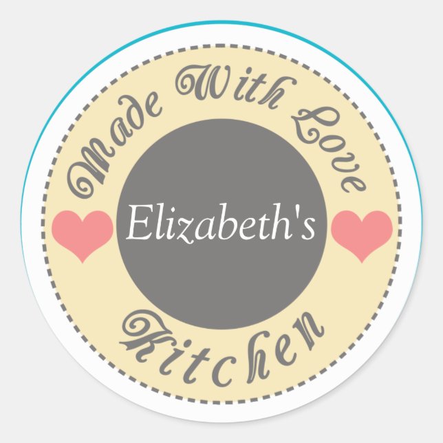 Made With Love Custom Stickers (Front)