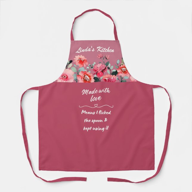 Made With Love Customisable  Apron (Front)