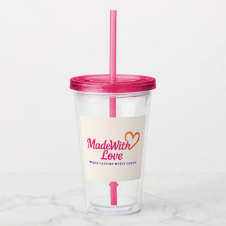Made With Love Drinking Glass