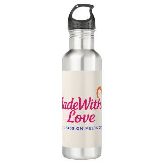 Made With Love Drinking Glass 710 Ml Water Bottle