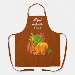 Made with Love Fall Season Pumpkin  Apron