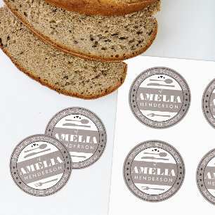 Made With Love Food Gift Sticker grey kraft