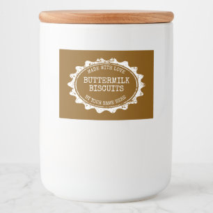 Made with love food labels for homemade biscuits