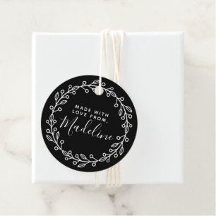 Made With Love From Add Your Name Favour Tags