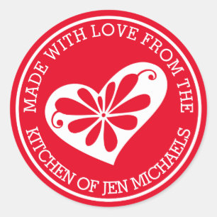 Made With Love From Classic Round Sticker