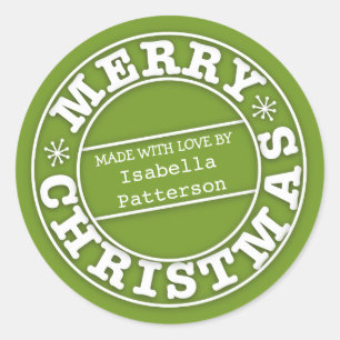 Made with Love From Merry Christmas Sticker