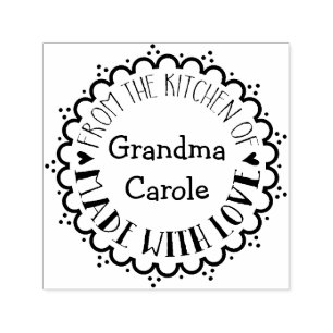 Made With Love   From The Kitchen   Custom Stamp