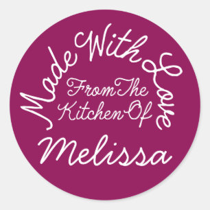 Made With Love From The Kitchen Of Classic Round Sticker