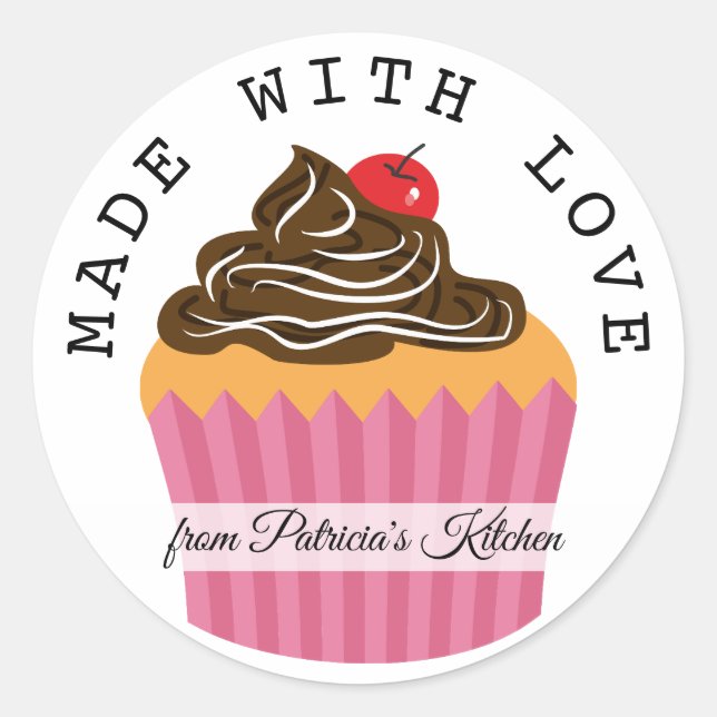 Made With love From The Kitchen Of Classic Round Sticker (Front)