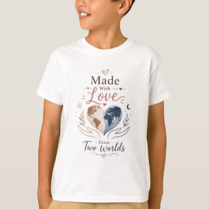 Made With Love From Two Worlds Kids T-Shirt