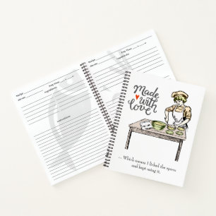 Made With Love   Funny Recipe Notebook