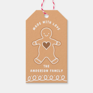 Made with Love Gingerbread Cookie Gift Tags