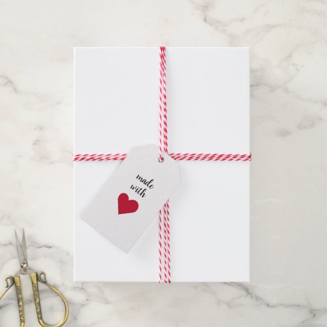 Made with Love Heart Gift Tag (With Twine)