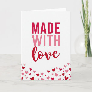 Made With Love Heart Pattern Card