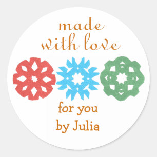 "Made With Love" holiday gift label