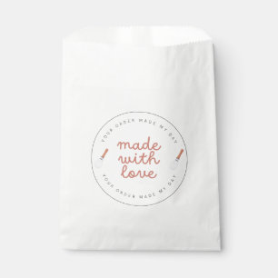 Made with love home bakery business favour bags