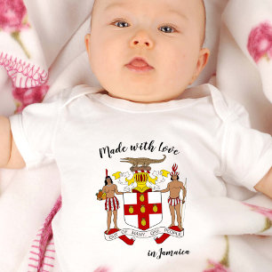 Made with Love in Jamaica / Jamaican flag Baby Bodysuit